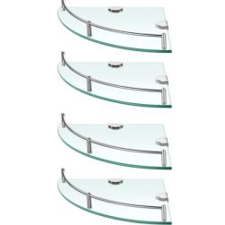 SET DE 4 ESTANTES ESQUINEROS DE VIDRIO DECOTEAM DBE-040